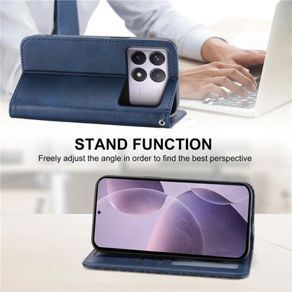 For Xiaomi Poco F6 Pro 5G / Redmi K70 5G / K70 Pro 5G Wallet Phone Case Calf Texture PU Leather Flip Cover