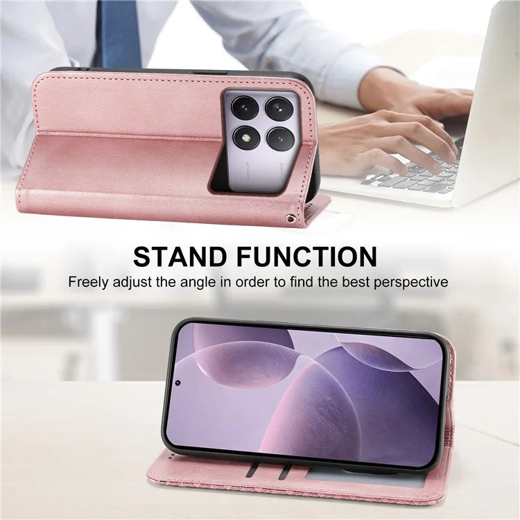 For Xiaomi Poco F6 Pro 5G / Redmi K70 5G / K70 Pro 5G Wallet Phone Case Calf Texture PU Leather Flip Cover