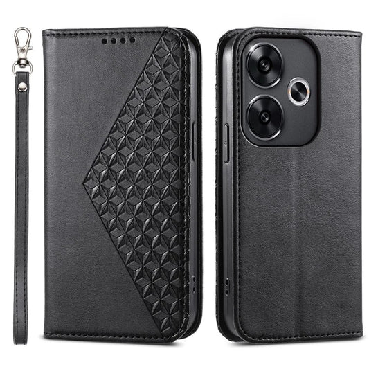 For Xiaomi Redmi Turbo 3 5G / Poco F6 5G Case Imprint Calf Texture Leather Wallet Phone Cover