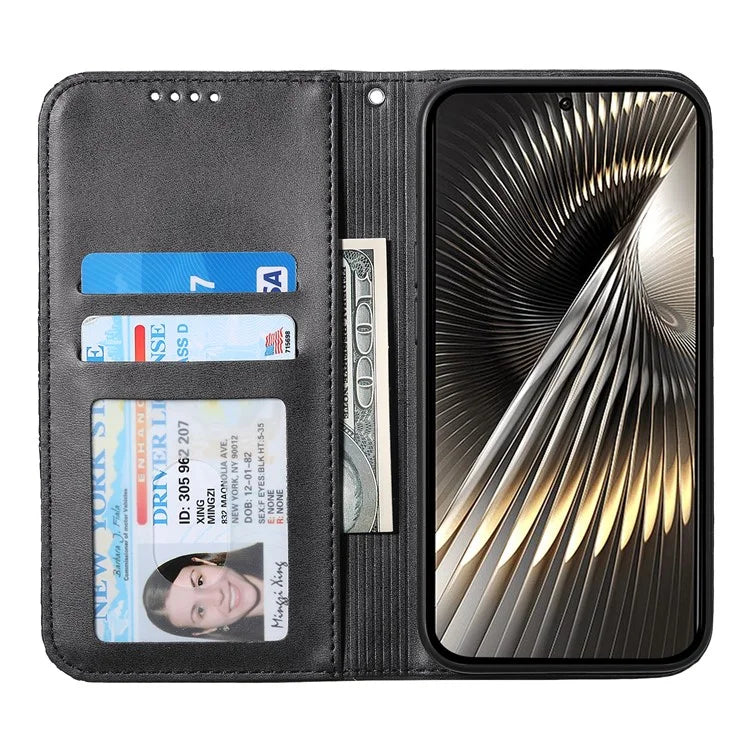 For Xiaomi Redmi Turbo 3 5G / Poco F6 5G Case Imprint Calf Texture Leather Wallet Phone Cover
