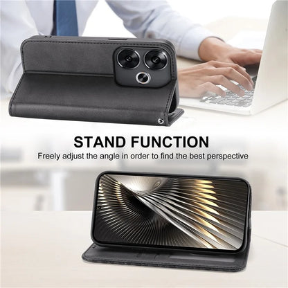For Xiaomi Redmi Turbo 3 5G / Poco F6 5G Case Imprint Calf Texture Leather Wallet Phone Cover
