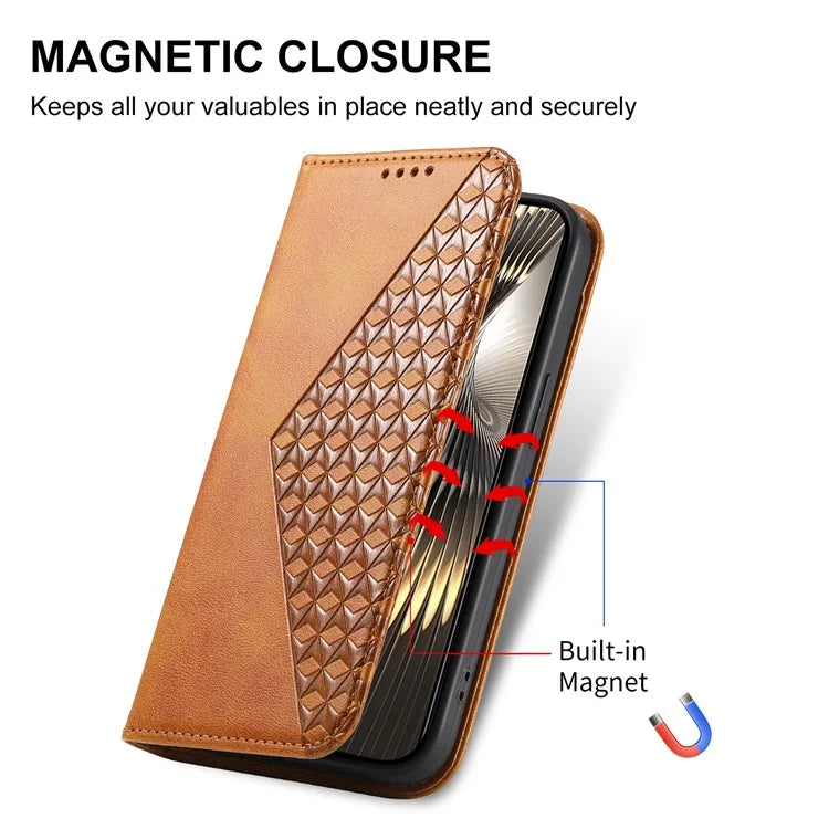 For Xiaomi Redmi Turbo 3 5G / Poco F6 5G Case Imprint Calf Texture Leather Wallet Phone Cover