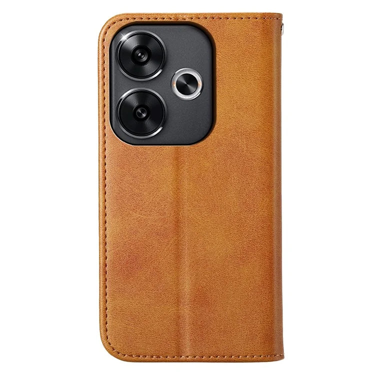 For Xiaomi Redmi Turbo 3 5G / Poco F6 5G Case Imprint Calf Texture Leather Wallet Phone Cover