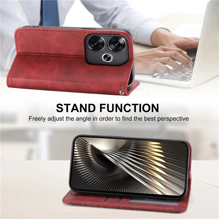 For Xiaomi Redmi Turbo 3 5G / Poco F6 5G Case Imprint Calf Texture Leather Wallet Phone Cover