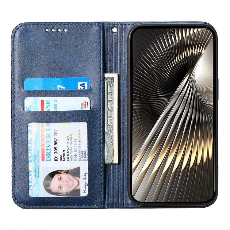 For Xiaomi Redmi Turbo 3 5G / Poco F6 5G Case Imprint Calf Texture Leather Wallet Phone Cover