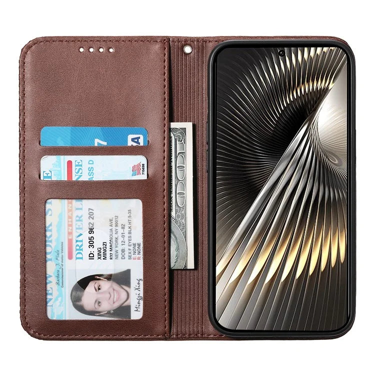 For Xiaomi Redmi Turbo 3 5G / Poco F6 5G Case Imprint Calf Texture Leather Wallet Phone Cover