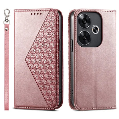 For Xiaomi Redmi Turbo 3 5G / Poco F6 5G Case Imprint Calf Texture Leather Wallet Phone Cover