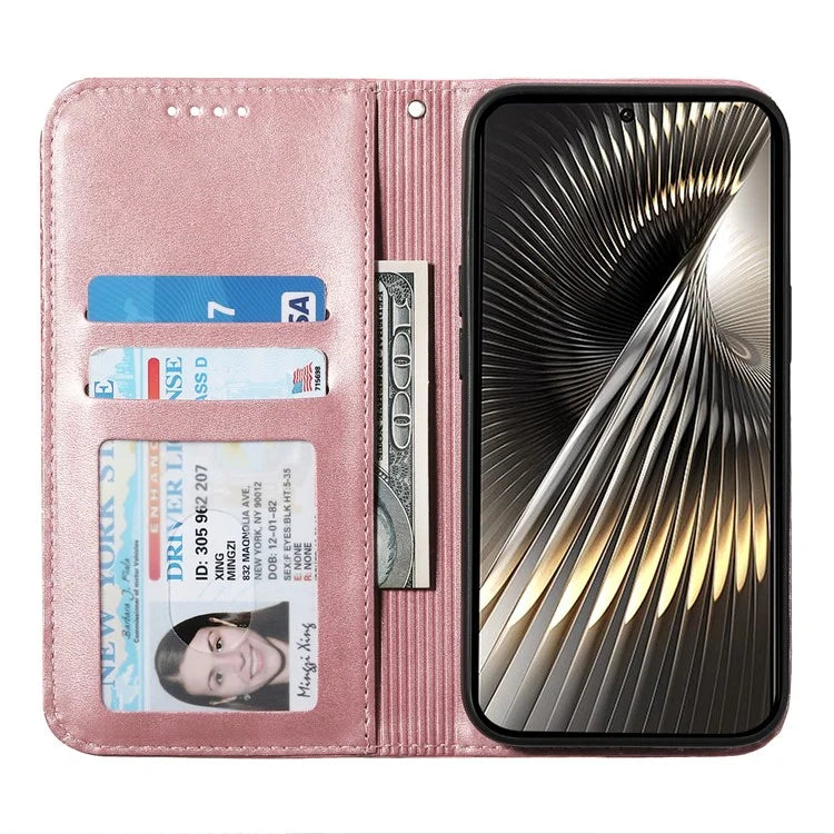 For Xiaomi Redmi Turbo 3 5G / Poco F6 5G Case Imprint Calf Texture Leather Wallet Phone Cover