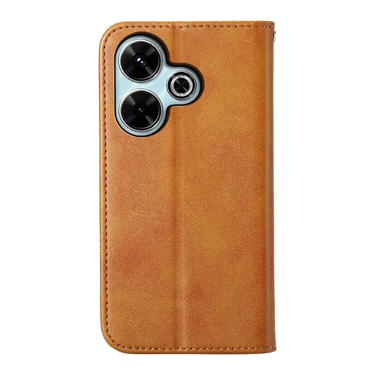 For Xiaomi Redmi 13 4G / 5G / Note 13R 5G / Poco M6 4G Case Calf Texture PU Leather Phone Cover with Wallet