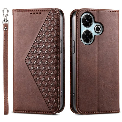 For Xiaomi Redmi 13 4G / 5G / Note 13R 5G / Poco M6 4G Case Calf Texture PU Leather Phone Cover with Wallet