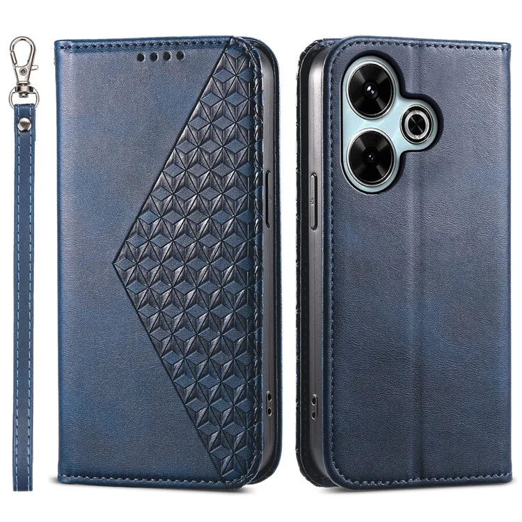 For Xiaomi Redmi 13 4G / 5G / Note 13R 5G / Poco M6 4G Case Calf Texture PU Leather Phone Cover with Wallet