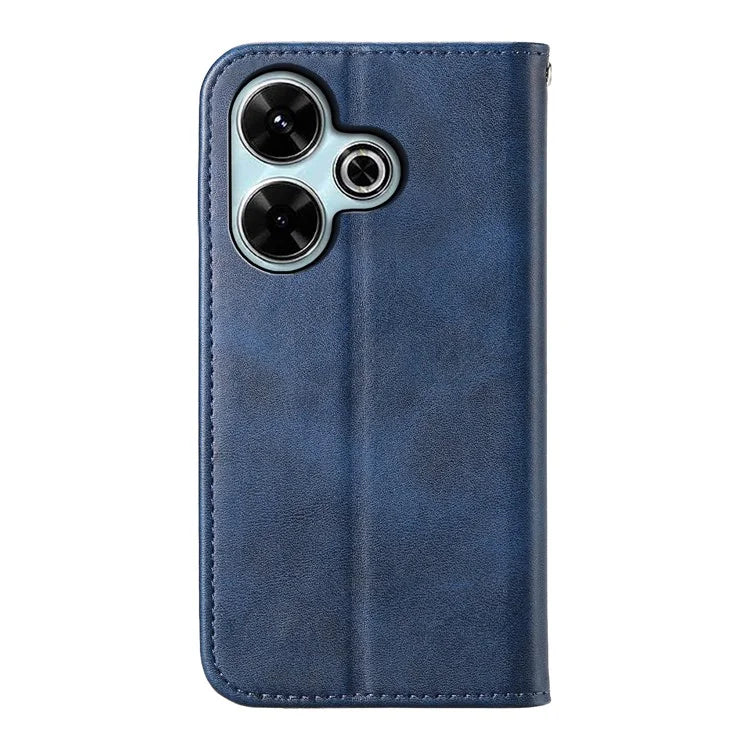 For Xiaomi Redmi 13 4G / 5G / Note 13R 5G / Poco M6 4G Case Calf Texture PU Leather Phone Cover with Wallet