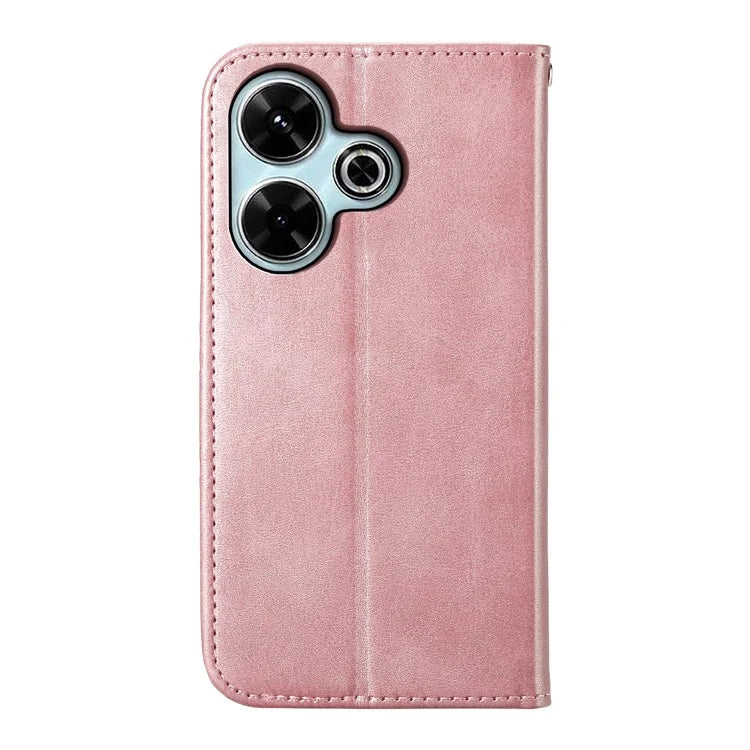 For Xiaomi Redmi 13 4G / 5G / Note 13R 5G / Poco M6 4G Case Calf Texture PU Leather Phone Cover with Wallet