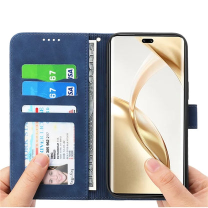 DIERFENG DF-03 For Honor 200 Pro 5G Case Lines Imprinted Leather Wallet Phone Cover