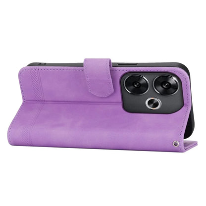 DIERFENG DF-03 For Xiaomi Redmi Turbo 3 5G / Poco F6 5G Leather Case Lines Imprint Wallet Phone Cover