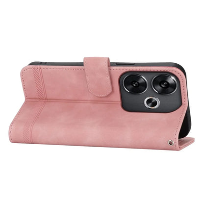 DIERFENG DF-03 For Xiaomi Redmi Turbo 3 5G / Poco F6 5G Leather Case Lines Imprint Wallet Phone Cover