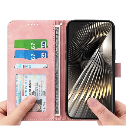 DIERFENG DF-03 For Xiaomi Redmi Turbo 3 5G / Poco F6 5G Leather Case Lines Imprint Wallet Phone Cover