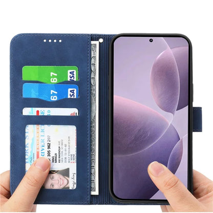 DIERFENG DF-03 For Xiaomi Poco F6 Pro 5G / Redmi K70 5G / K70 Pro 5G Wallet Phone Case Leather Cover Lines Imprinted