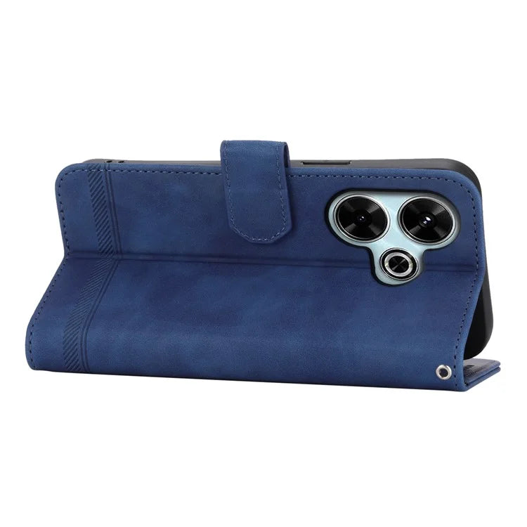 DIERFENG DF-03 For Xiaomi Redmi 13 4G / 5G / Note 13R 5G / Poco M6 4G Leather Case Wallet Phone Cover