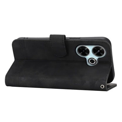 DIERFENG DF-03 For Xiaomi Redmi 13 4G / 5G / Note 13R 5G / Poco M6 4G Leather Case Wallet Phone Cover