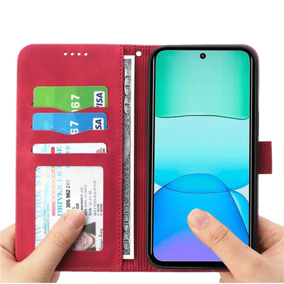 DIERFENG DF-03 For Xiaomi Redmi 13 4G / 5G / Note 13R 5G / Poco M6 4G Leather Case Wallet Phone Cover