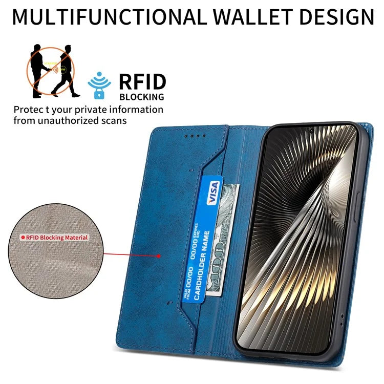 DF-05 For Xiaomi Redmi Turbo 3 5G / Poco F6 5G Case RFID Blocking PU Leather Phone Cover
