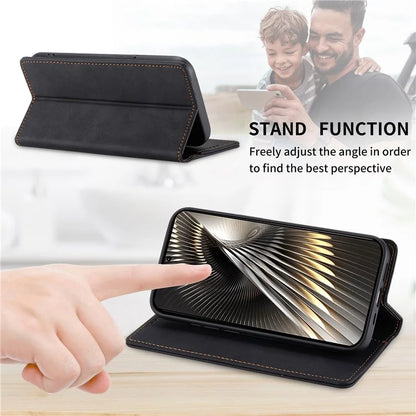 DF-05 For Xiaomi Redmi Turbo 3 5G / Poco F6 5G Case RFID Blocking PU Leather Phone Cover