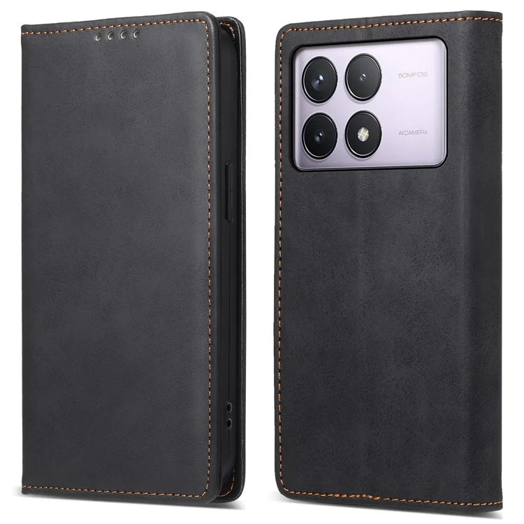 DF-05 For Xiaomi Poco F6 Pro 5G / Redmi K70 5G / K70 Pro 5G RFID Blocking Case PU Leather Phone Cover