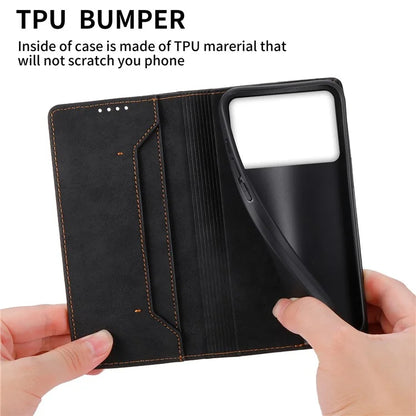 DF-05 For Xiaomi Poco F6 Pro 5G / Redmi K70 5G / K70 Pro 5G RFID Blocking Case PU Leather Phone Cover