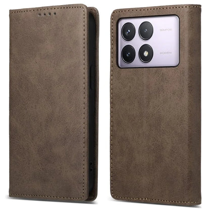 DF-05 For Xiaomi Poco F6 Pro 5G / Redmi K70 5G / K70 Pro 5G RFID Blocking Case PU Leather Phone Cover