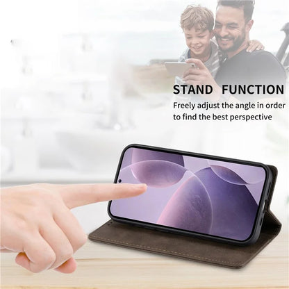 DF-05 For Xiaomi Poco F6 Pro 5G / Redmi K70 5G / K70 Pro 5G RFID Blocking Case PU Leather Phone Cover