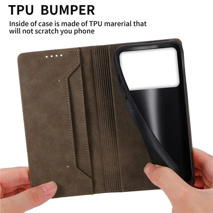 DF-05 For Xiaomi Poco F6 Pro 5G / Redmi K70 5G / K70 Pro 5G RFID Blocking Case PU Leather Phone Cover