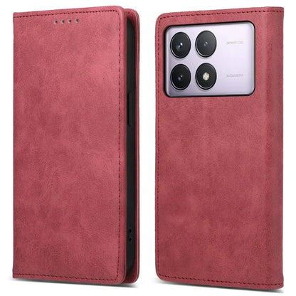 DF-05 For Xiaomi Poco F6 Pro 5G / Redmi K70 5G / K70 Pro 5G RFID Blocking Case PU Leather Phone Cover