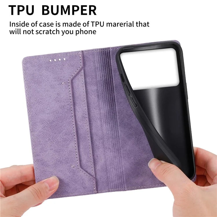 DF-05 For Xiaomi Poco F6 Pro 5G / Redmi K70 5G / K70 Pro 5G RFID Blocking Case PU Leather Phone Cover