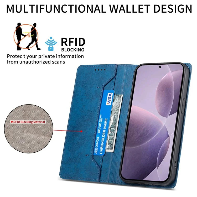DF-05 For Xiaomi Poco F6 Pro 5G / Redmi K70 5G / K70 Pro 5G RFID Blocking Case PU Leather Phone Cover