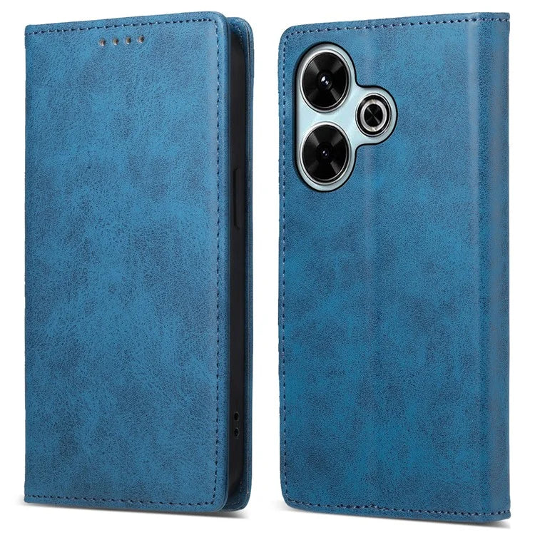 DF-05 For Xiaomi Redmi 13 4G / 5G / Note 13R 5G / Poco M6 4G Case RFID Blocking Leather Phone Shell