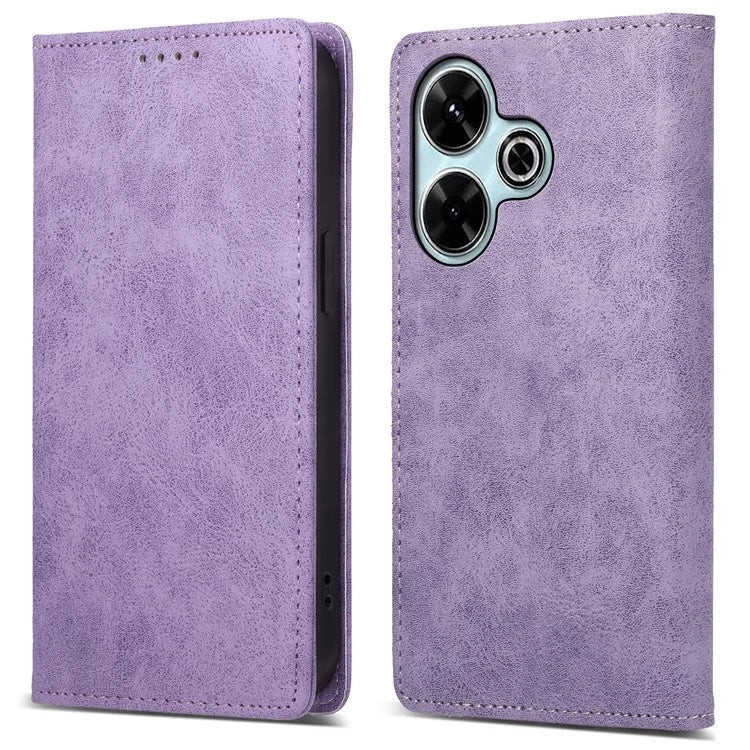 DF-05 For Xiaomi Redmi 13 4G / 5G / Note 13R 5G / Poco M6 4G Case RFID Blocking Leather Phone Shell