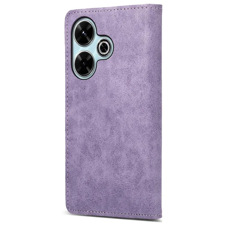 DF-05 For Xiaomi Redmi 13 4G / 5G / Note 13R 5G / Poco M6 4G Case RFID Blocking Leather Phone Shell