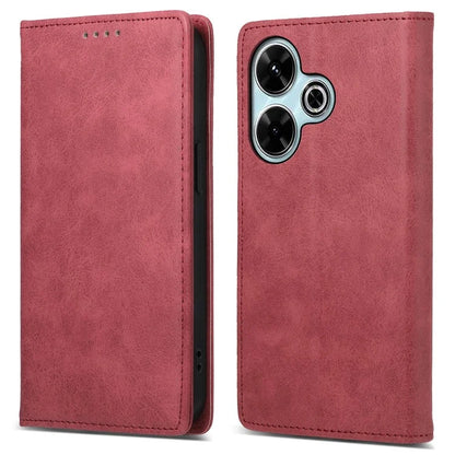 DF-05 For Xiaomi Redmi 13 4G / 5G / Note 13R 5G / Poco M6 4G Case RFID Blocking Leather Phone Shell