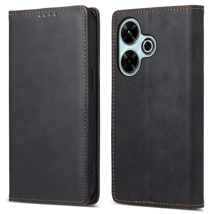 DF-05 For Xiaomi Redmi 13 4G / 5G / Note 13R 5G / Poco M6 4G Case RFID Blocking Leather Phone Shell