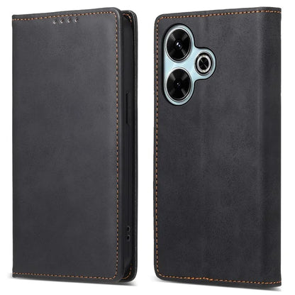 DF-05 For Xiaomi Redmi 13 4G / 5G / Note 13R 5G / Poco M6 4G Case RFID Blocking Leather Phone Shell