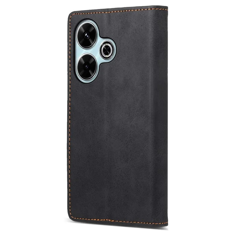 DF-05 For Xiaomi Redmi 13 4G / 5G / Note 13R 5G / Poco M6 4G Case RFID Blocking Leather Phone Shell