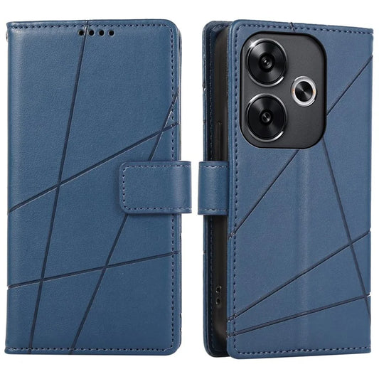 DF-06 For Xiaomi Redmi Turbo 3 5G / Poco F6 5G Wholesale Phone Case Line Imprint Leather Wallet Cover