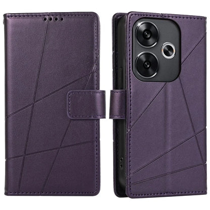 DF-06 For Xiaomi Redmi Turbo 3 5G / Poco F6 5G Wholesale Phone Case Line Imprint Leather Wallet Cover