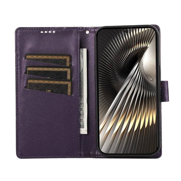 DF-06 For Xiaomi Redmi Turbo 3 5G / Poco F6 5G Wholesale Phone Case Line Imprint Leather Wallet Cover