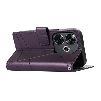 DF-06 For Xiaomi Redmi Turbo 3 5G / Poco F6 5G Wholesale Phone Case Line Imprint Leather Wallet Cover