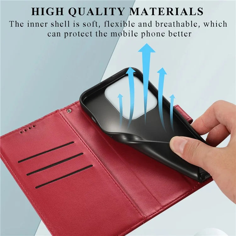 DF-06 For Xiaomi Redmi Turbo 3 5G / Poco F6 5G Wholesale Phone Case Line Imprint Leather Wallet Cover