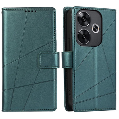 DF-06 For Xiaomi Redmi Turbo 3 5G / Poco F6 5G Wholesale Phone Case Line Imprint Leather Wallet Cover
