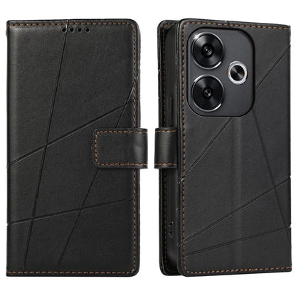 DF-06 For Xiaomi Redmi Turbo 3 5G / Poco F6 5G Wholesale Phone Case Line Imprint Leather Wallet Cover