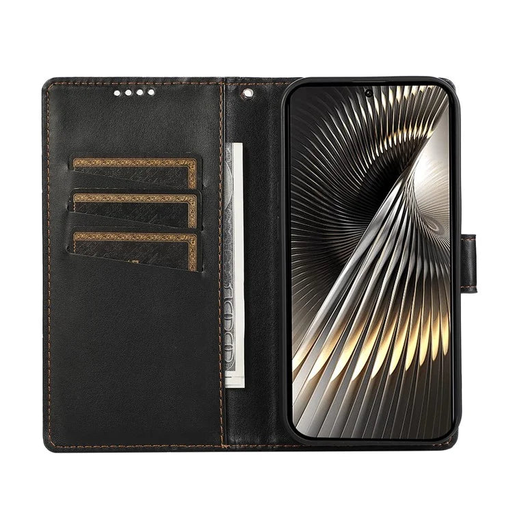 DF-06 For Xiaomi Redmi Turbo 3 5G / Poco F6 5G Wholesale Phone Case Line Imprint Leather Wallet Cover